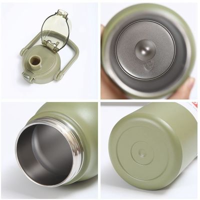 Logo personnalisé Étain inoxydable Bouteilles thermos isolées sous vide Bouteille avec capuchon de rebond