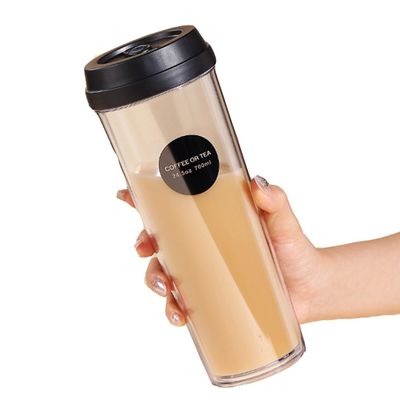 Essentiel de camping réutilisable à double paroi Tumbler tasse de thé en plastique 320ml 420ml 520ml 700ml