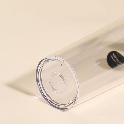 Coupe en plastique transparente de 700 ml pour le café à double isolation