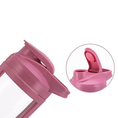 Équipé de revêtement anti-corrosion 650ml Bouteille de shaker de gym pour bouteille d'eau de fitness en plastique