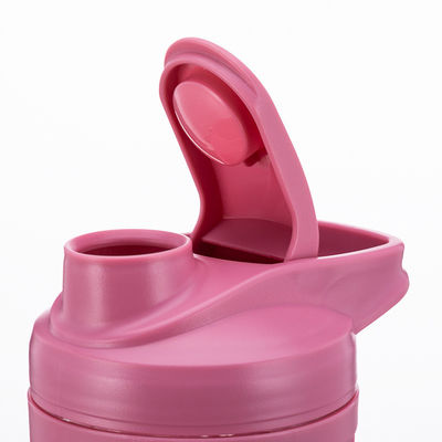 Équipé de revêtement anti-corrosion 650ml Bouteille de shaker de gym pour bouteille d'eau de fitness en plastique