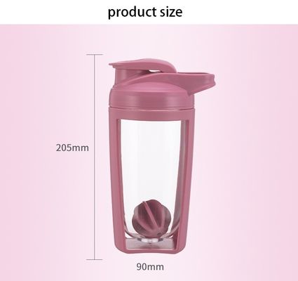 Équipé de revêtement anti-corrosion 650ml Bouteille de shaker de gym pour bouteille d'eau de fitness en plastique