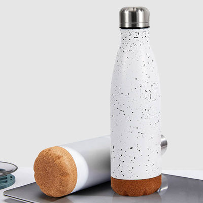 Bouteille d'eau sportive en acier inoxydable à motifs personnalisés de 500 ml avec double isolation murale