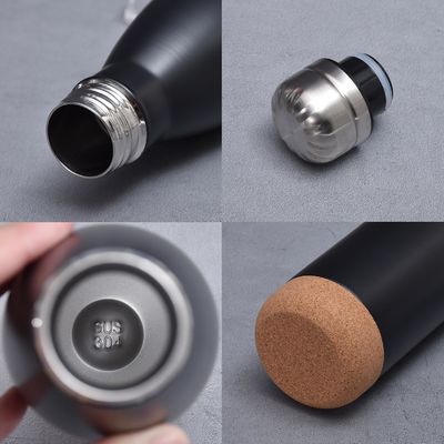 Bouteille d'eau sportive en acier inoxydable à motifs personnalisés de 500 ml avec double isolation murale