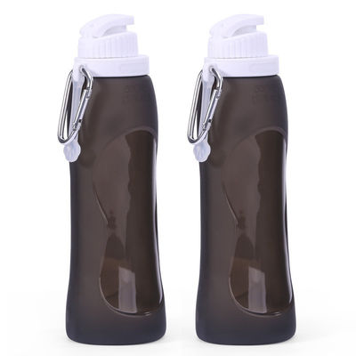 Restez hydraté lors de votre voyage en plein air Logo personnalisé Bouteille d'eau de voyage de sport en silicone