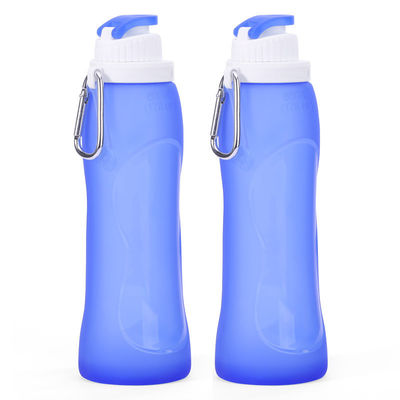 Restez hydraté lors de votre voyage en plein air Logo personnalisé Bouteille d'eau de voyage de sport en silicone