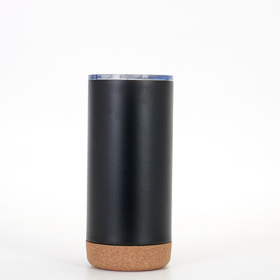 0.5kg Blanc Noir à double paroi à vide isolé tasse de café en acier inoxydable avec couvercle