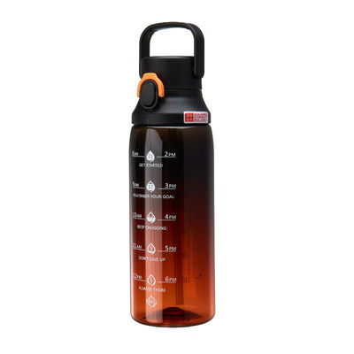 Bouteille d'eau sportive transparente avec poignée