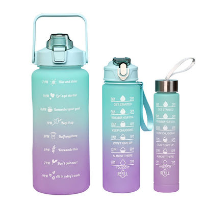 32 oz BPA Marqueur de temps libre 3 pcs Bouteille d'eau de motivation en plastique congelée