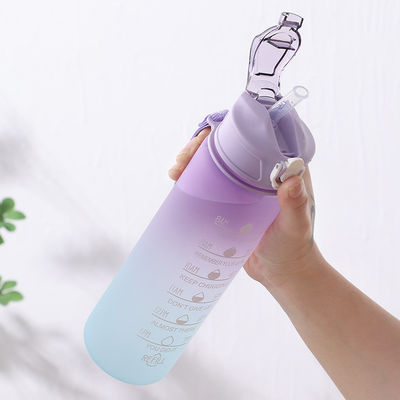32 oz BPA Marqueur de temps libre 3 pcs Bouteille d'eau de motivation en plastique congelée