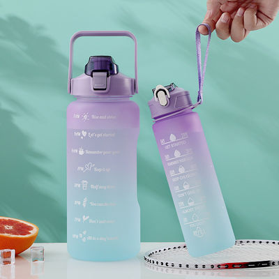 32 oz BPA Marqueur de temps libre 3 pcs Bouteille d'eau de motivation en plastique congelée
