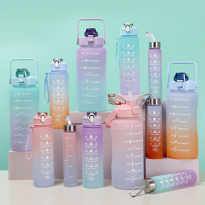 32 oz BPA Marqueur de temps libre 3 pcs Bouteille d'eau de motivation en plastique congelée