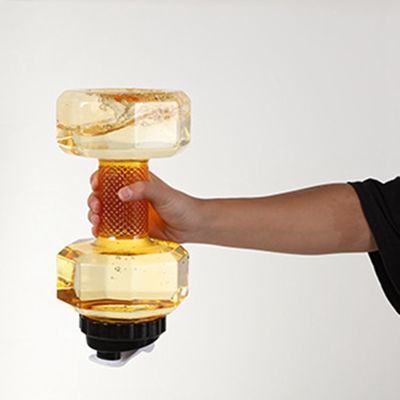 Design créatif Gymnase Bouteille en forme de haltère 2200ml pour le running fitness et les amateurs