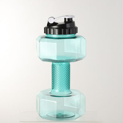 Design créatif Gymnase Bouteille en forme de haltère 2200ml pour le running fitness et les amateurs