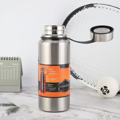 1500 ml de bouteille à vide portable à double paroi isolée de grande capacité avec poignée