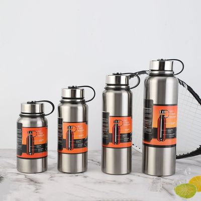 1500 ml de bouteille à vide portable à double paroi isolée de grande capacité avec poignée