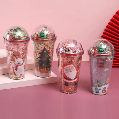 Bouteille d'eau en plastique de 500 ml de style de Noël