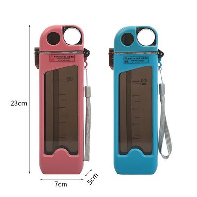 Isolation thermique Aucune Portable 350 ml de plastique sans Bpa Bouteille d'eau carrée avec corde à main