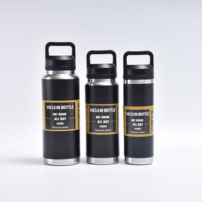 Voyage en extérieur Logo personnalisé isolé sous vide à double paroi Bouteilles d'eau en acier inoxydable