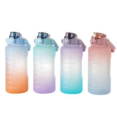 2023 Bouteille d'eau potable de motivation 2L BPA gratuit pour le gymnase et les activités en plein air