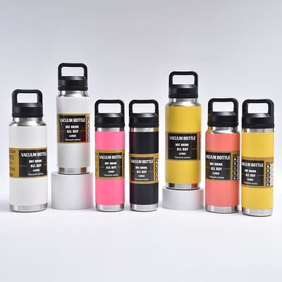 Coupe à double paroi en acier inoxydable 304 Logo personnalisé Bouteille d'eau Bouteilles d'aspirateur portables