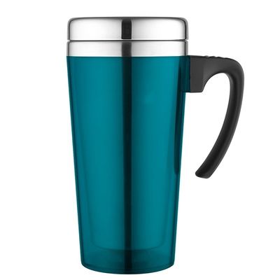 Une tasse de café en acier inoxydable de 16 oz, parfaite pour le bureau et l'extérieur.