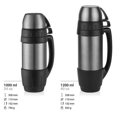 Bouteille à vide en acier inoxydable 40OZ pour la sécurité de la randonnée et une tasse d'eau thermique écologique