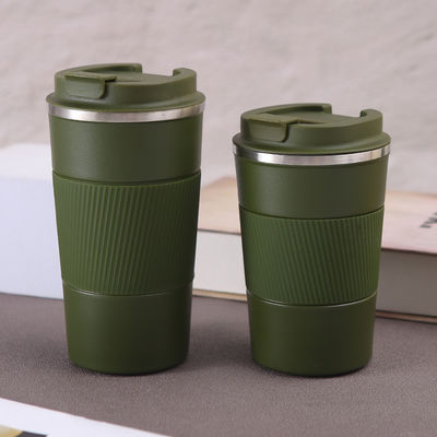 Coupe d'eau en acier inoxydable avec couvercle à vis 380ml 510ml Logo personnalisé tasse de café à large bouche