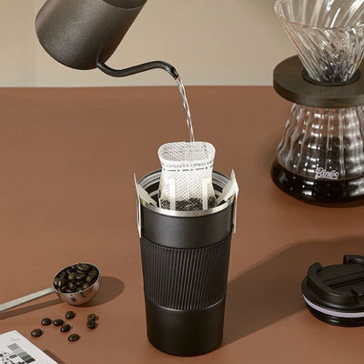 Coupe d'eau en acier inoxydable avec couvercle à vis 380ml 510ml Logo personnalisé tasse de café à large bouche