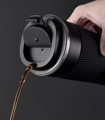 Coupe d'eau en acier inoxydable avec couvercle à vis 380ml 510ml Logo personnalisé tasse de café à large bouche