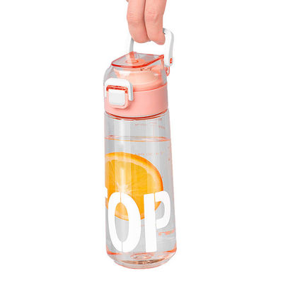 Bouteille de sport sans Tritane, écologique et sans BPA, avec horodatage et poignée pour les voyages en plein air