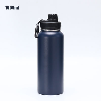 Coupe droite 32 oz en acier inoxydable bouteille isolée sous vide double mur avec logo personnalisé