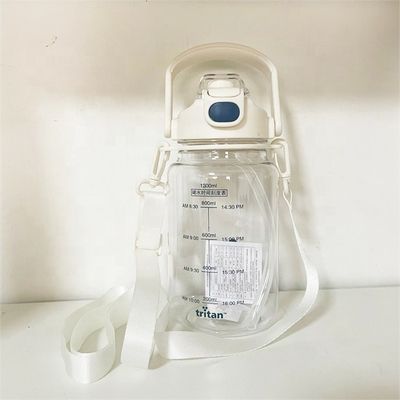 297g de plastique sportif réutilisable motivationnel demi-gallon fût à dégradation bouteille d'eau Tritan