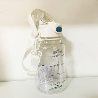 297g de plastique sportif réutilisable motivationnel demi-gallon fût à dégradation bouteille d'eau Tritan
