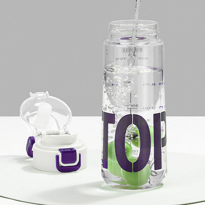 Bouteille d'eau en plastique BPA gratuit Tritan personnalisé motivation pour les écolières