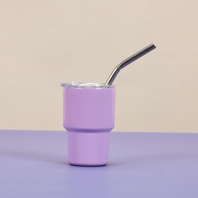2 oz en acier inoxydable double paroi isolée sublimée verre tasse avec paille et couvercle