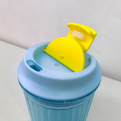 Coupe de café en plastique réutilisable avec couvercle Durable Tritan Bouteille d'eau double paroi