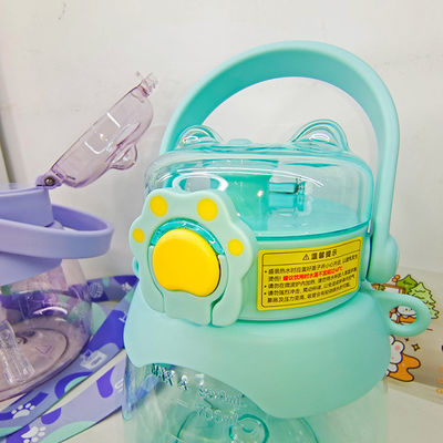 950 ml de capacité, bouteille d'eau Triran à large ventre pour enfants, avec paille