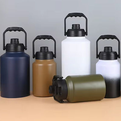 Garder la boisson chaude et froide 24h Bouteille d'eau en acier inoxydable 2L pour les voyages en plein air