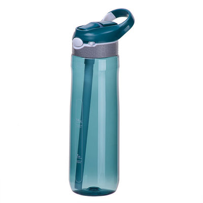 Bouteille d'eau de 750 ml pour voyages sportifs en plein air avec marqueur d'heure et silicone alimentaire Tritan