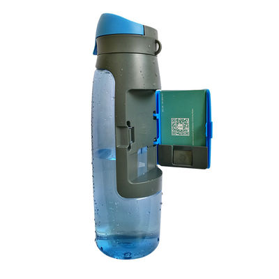 stockée 750 ml de capacité Portable Sport Bouteille d'eau potable en plastique avec stockage de carte