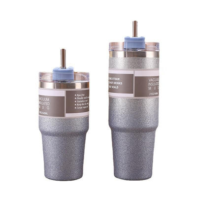 20OZ 30OZ Bouteille d'eau en acier inoxydable Conception personnalisée Colorée Sport Paille Thermos Flasque