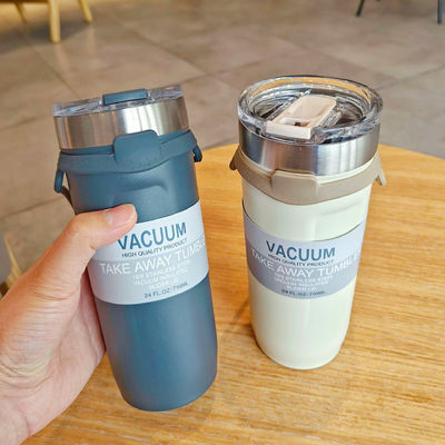 550ml/710ml Coupe de voyage extérieur en acier inoxydable avec corde en silicone