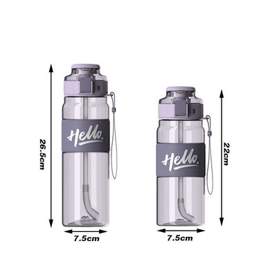 Bouteille d'eau de paille à boire directe avec une capacité de 680 ml et 860 ml en plastique Tritan