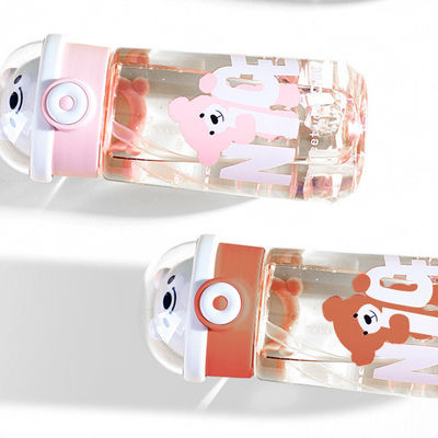 Bouteille d'eau d'ours en plastique avec paille pour enfants