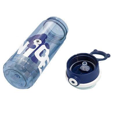 Bouteille d'eau d'ours en plastique avec paille pour enfants