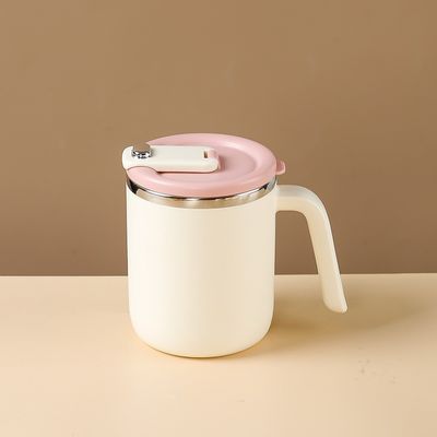 500 ml tasse à café en acier inoxydable bouche large conception personnalisée Portable avec poignée et couvercle