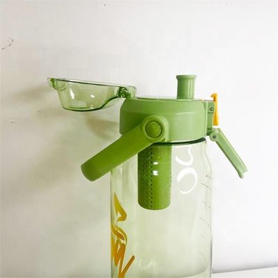 Bouteille d'eau pour infusion de fruits de voyage 1000 ml Tritan Sports Sac à thé en plastique Bouteille d'infusion