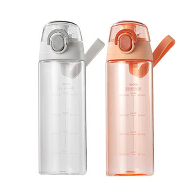 Accessoires de boissons en extérieur Grippe à main Bouteille d'eau en plastique Tritan avec temps de motivation