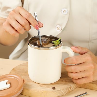 Conception personnalisée Bouteille d'eau en acier inoxydable portable de 500 ml avec large bouche et poignée